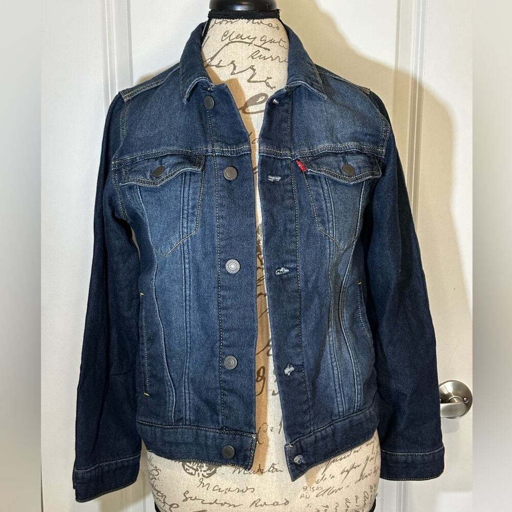 Levi Strauss Youth sz M 10-12yrs Women S  Jean Jacket Pockets Western Classic